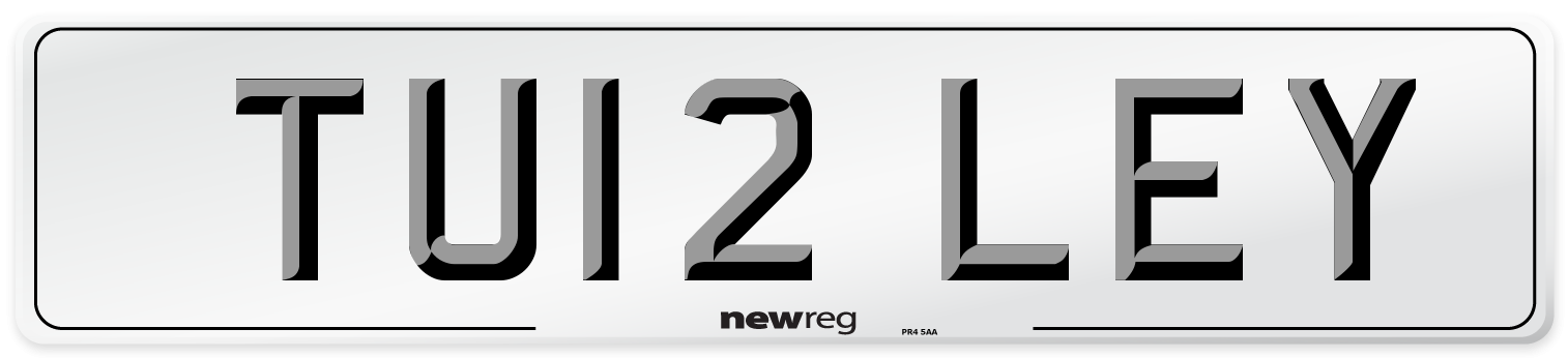 TU12 LEY Number Plate from New Reg